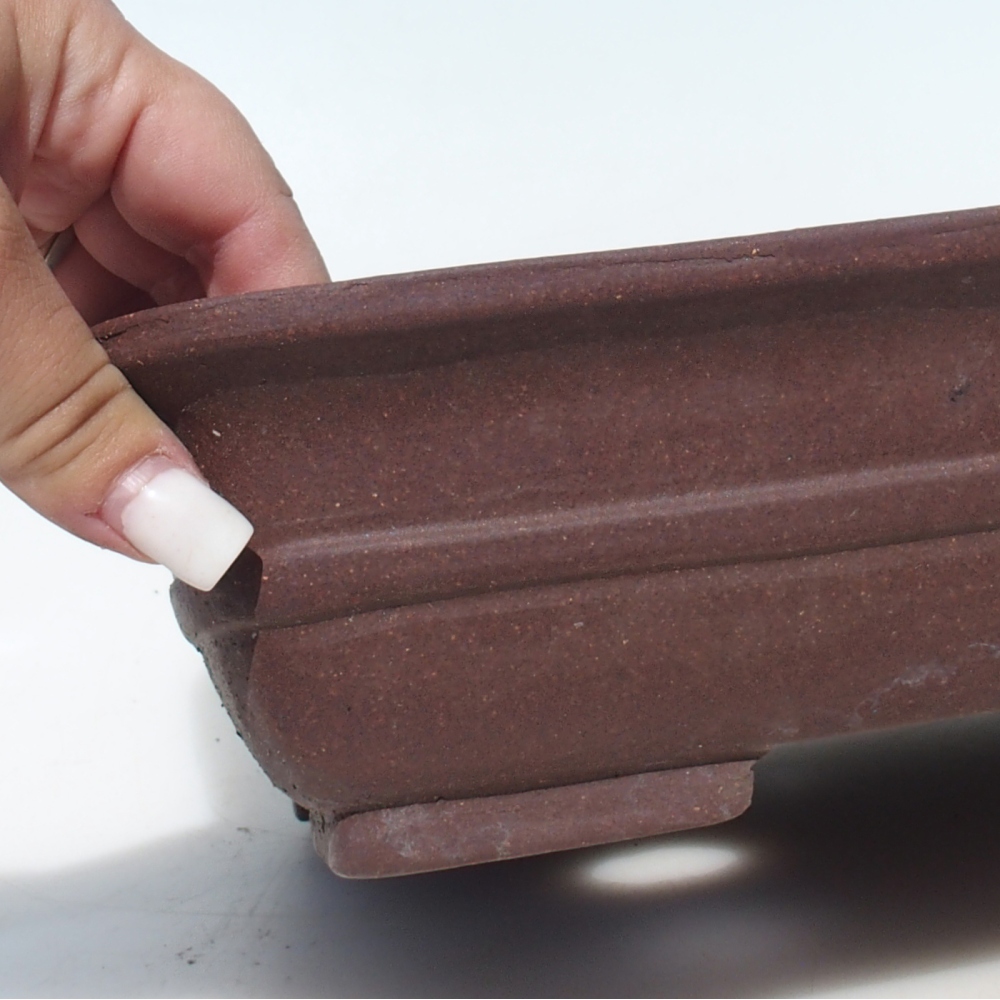 Bonsai bowl 30 x 24 x 7,5 cm birch brown