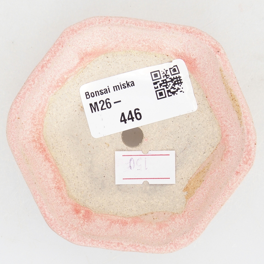 Ceramic bonsai bowl 8,5 x 8 x 2,5 cm, pink
