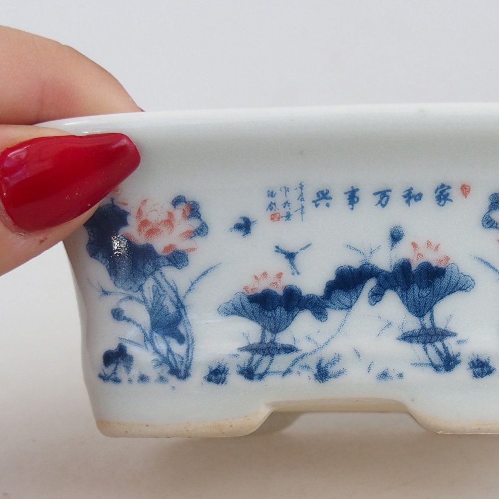 Mini bonsai bowl 10 x 7,5 x 4 cm, colour white