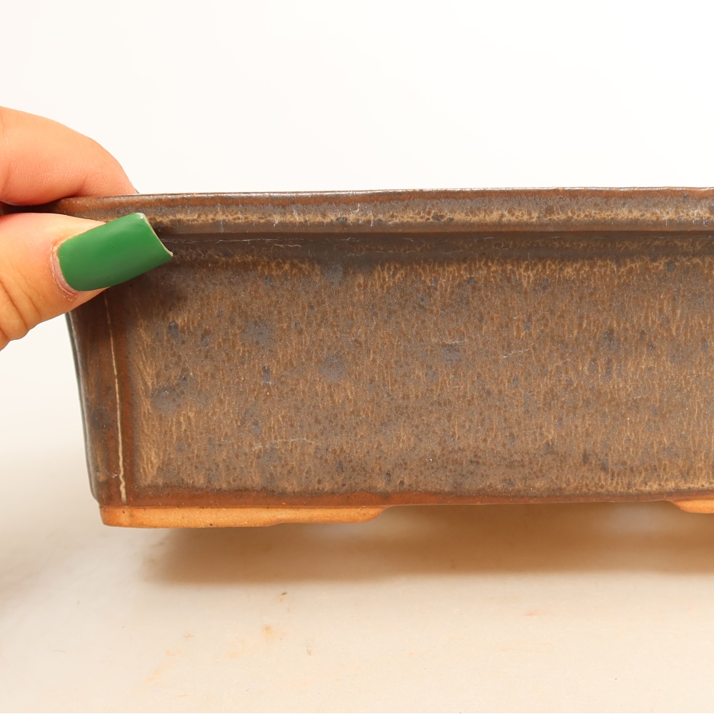 Ceramic Bowl, 20 x 15.5 x 5.5 cm, brown
