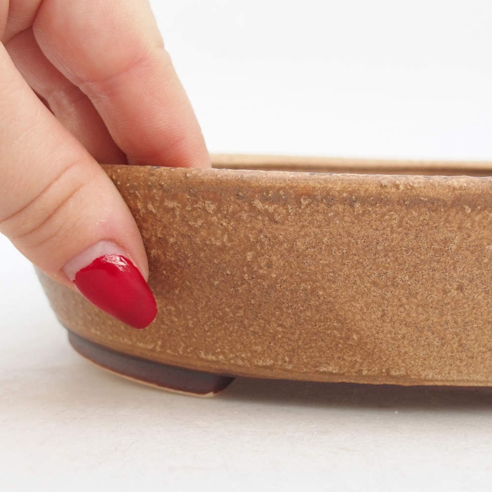 Ceramic bonsai bowl 18,5 x 16,5 x 4,5 cm, pink