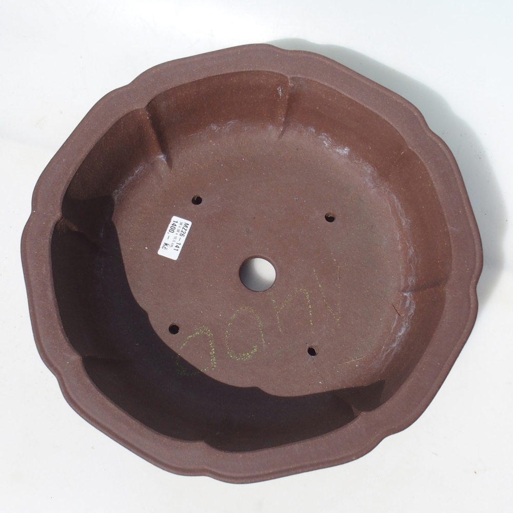 Bonsai bowl 38 x 38 x 10,5 cm birch brown