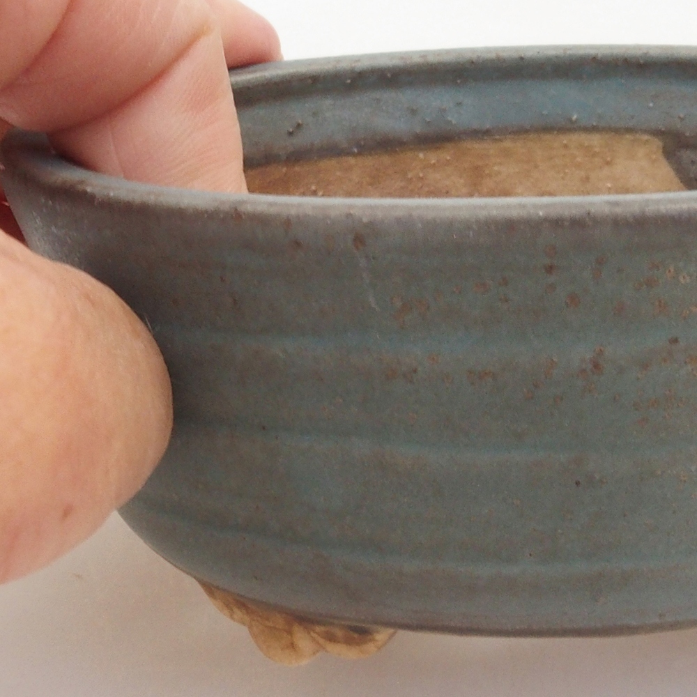 Ceramic bonsai bowl 10,5 x 9 x 4 cm, color blue