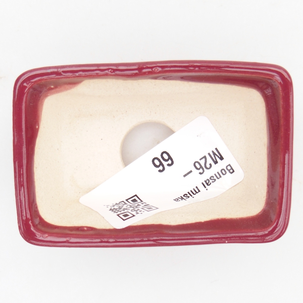 Mini bonsai bowl 6,5 x 4 x 2,5 cm, burgundy