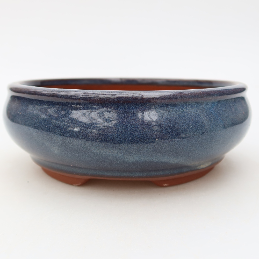 Ceramic bonsai bowl 16 x 16 x 5,5 cm, colour blue