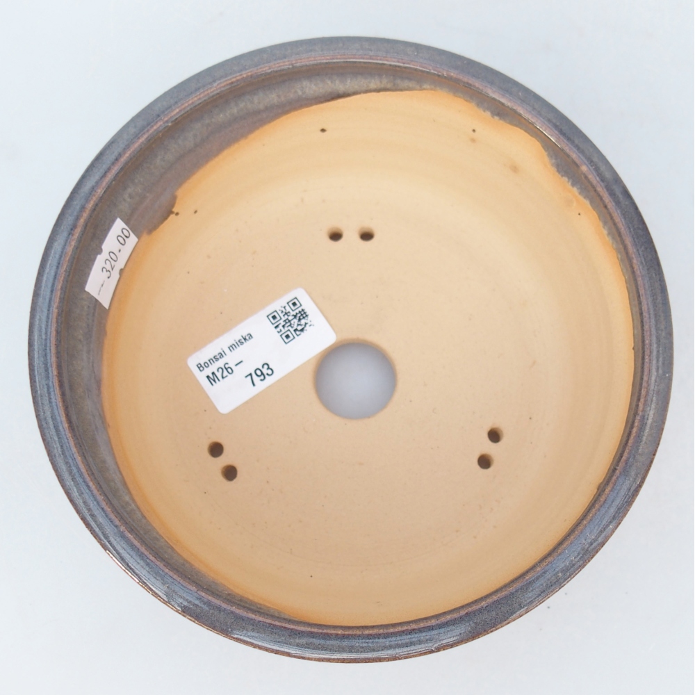 Ceramic bonsai bowl 15,5 x 15,5 x 6 cm, grey