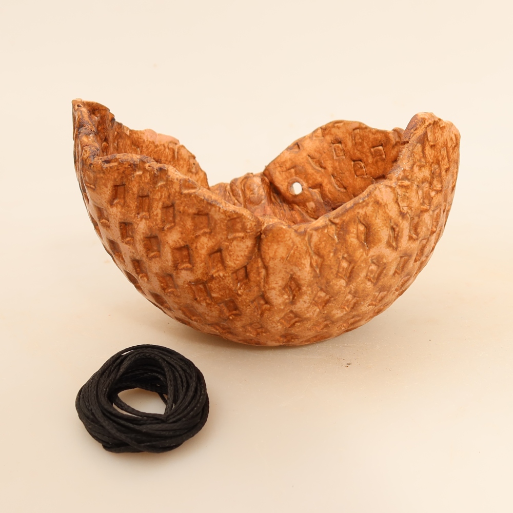 Ceramic Kokedama Pot, 12.5 x 12.5 x 8 cm, Pink