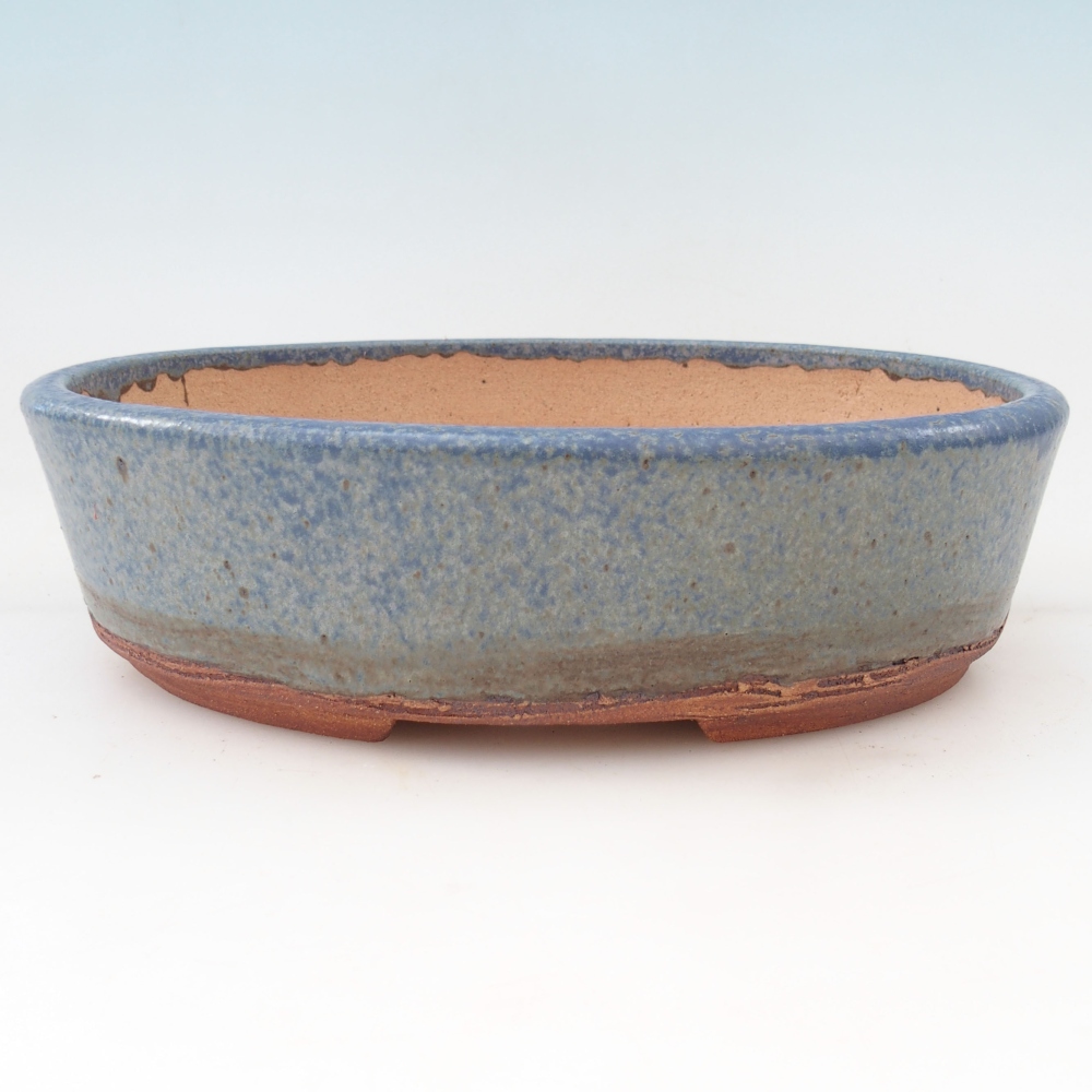 Bonsai bowl 25,5 x 19,5 x 7 cm , colour blue