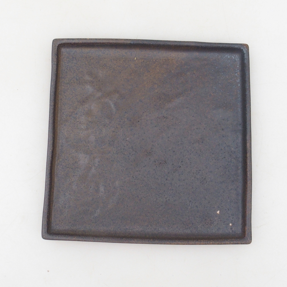 Bonsai bowl square L - 14 x 14 x 1 cm - brown