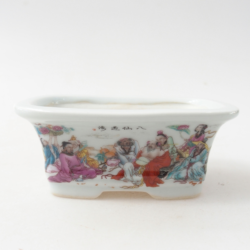 Mini bonsai bowl 10 x 7,5 x 4 cm, colour white