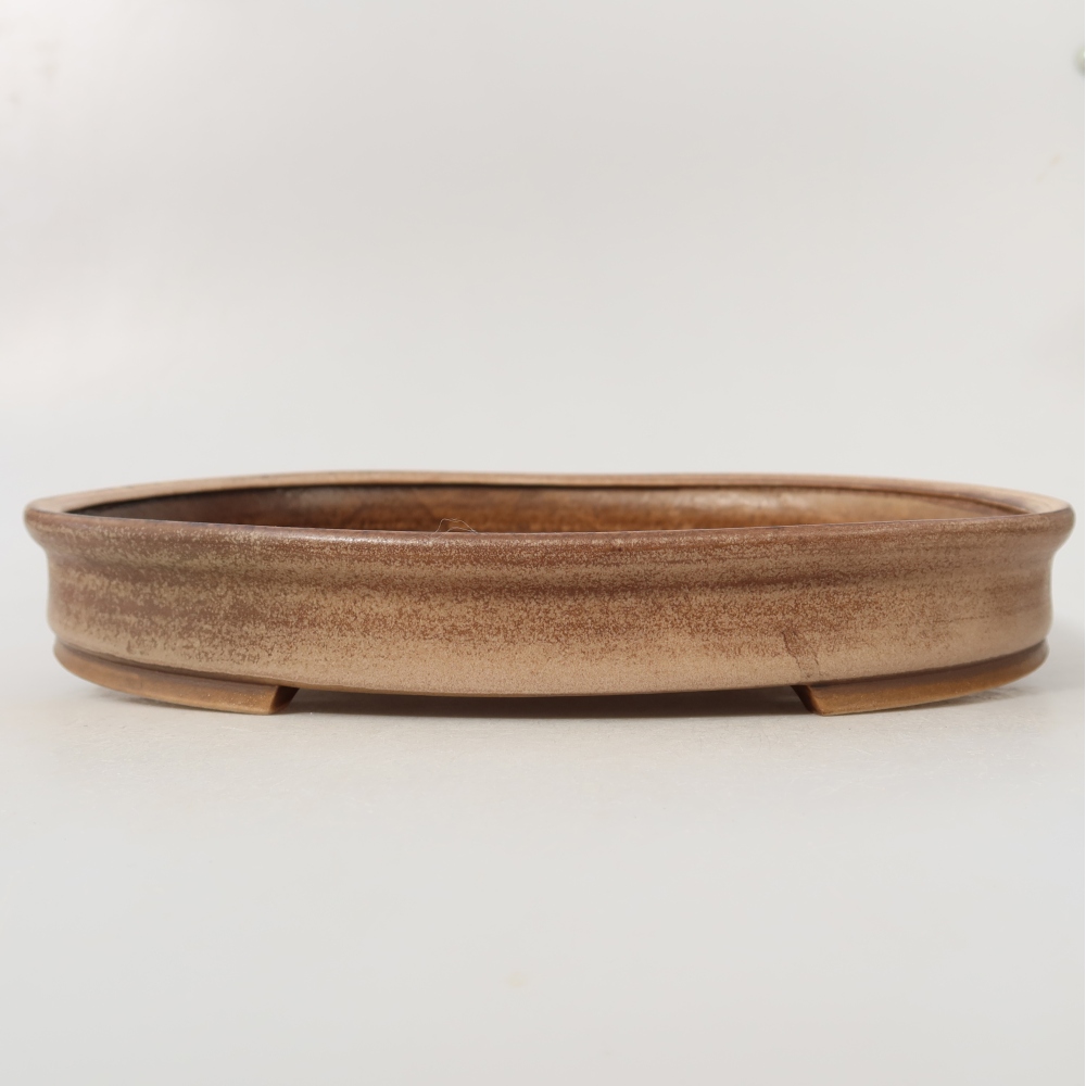 Ceramic bonsai pot, 30.5 x 26.5 x 4 cm, pink