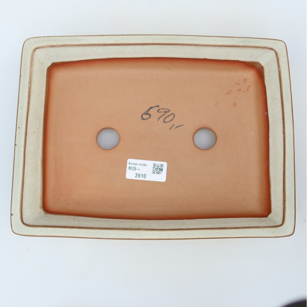 Ceramic Bowl  26 x 19.5 x 5.5 cm, beige
