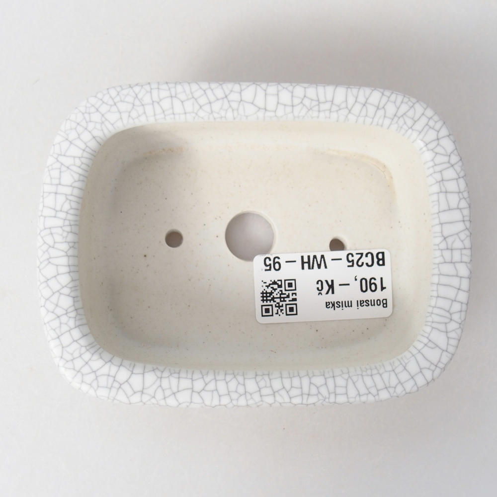 Ceramic bonsai bowl 11 x 11 x 7 cm, raku colour