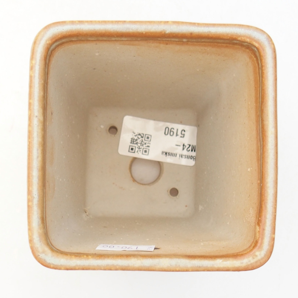 Ceramic bonsai bowl 9 x 9 x 11,5 cm, color green
