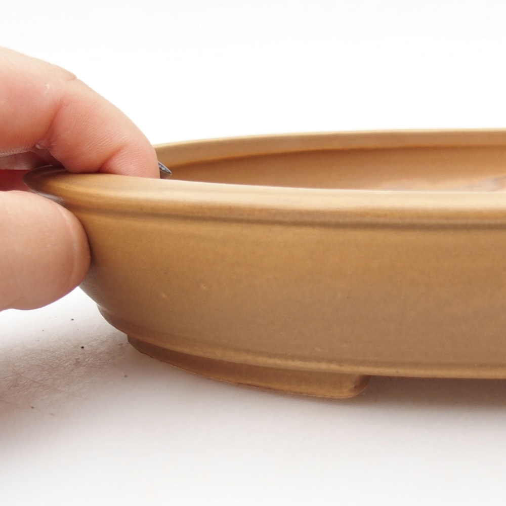 Ceramic bonsai bowl 25 x 20 x 4 cm, color beige