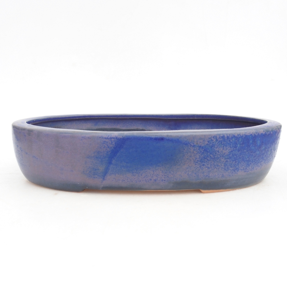 Ceramic bonsai bowl 27 x 21 x 5 cm, colour blue