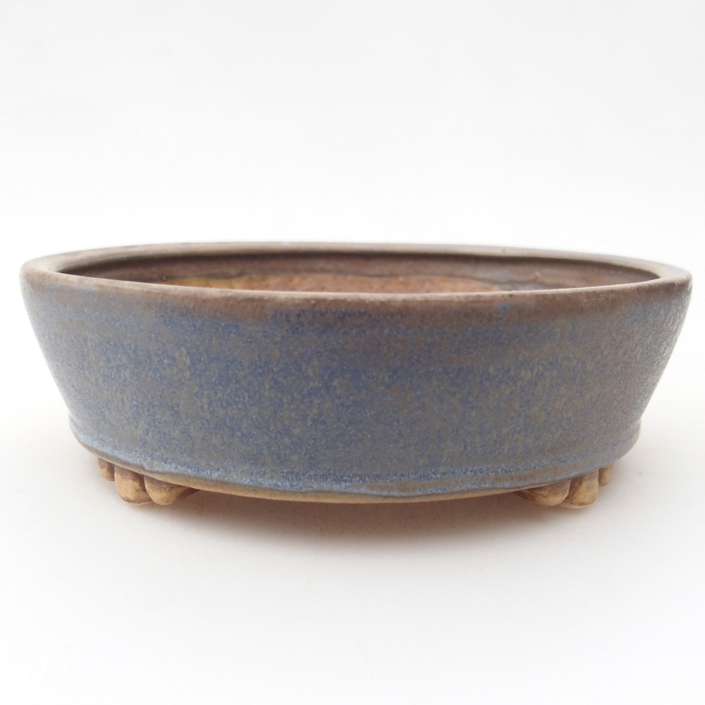 Ceramic bonsai bowl 13,5 x 13,5 x 4 cm, colour blue