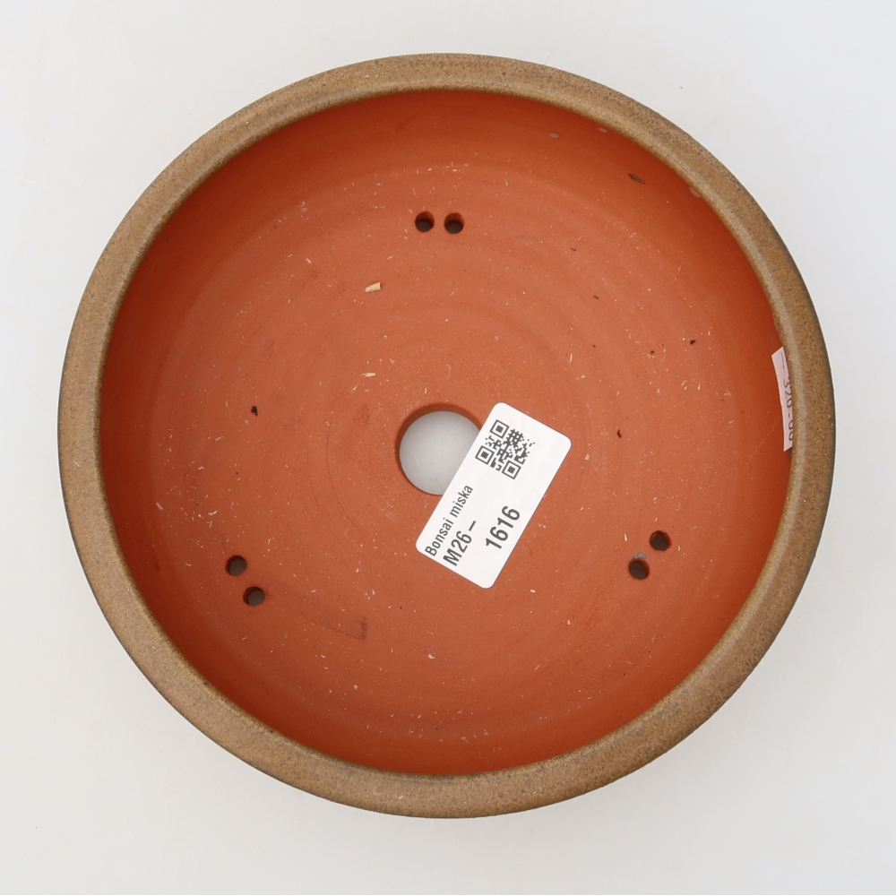 Ceramic bonsai bowl 16 x 16 x 5 cm, brown