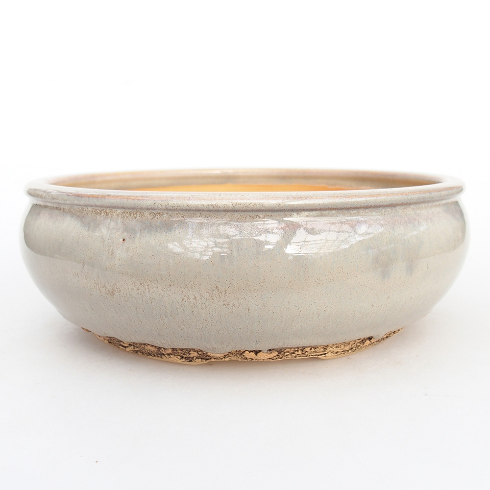 Ceramic bonsai bowl 20,5 x 20,5 x 7 cm, grey