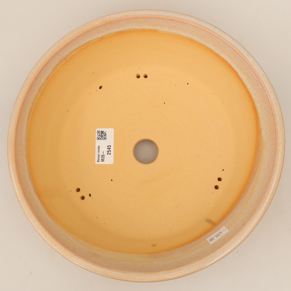 Ceramic bonsai pot, 27 x 27 x 7 cm, beige