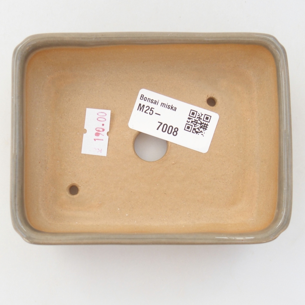 Ceramic bonsai bowl 11,5 x 9 x 3,5 cm, grey