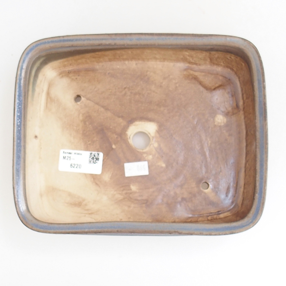 Ceramic bonsai bowl 21,5 x 17,5 x 5,5 cm, colour blue