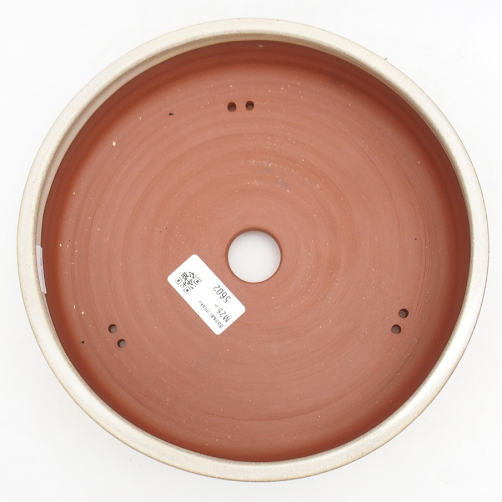 Ceramic bonsai pot 22 x 22 x 5.5 cm, beige