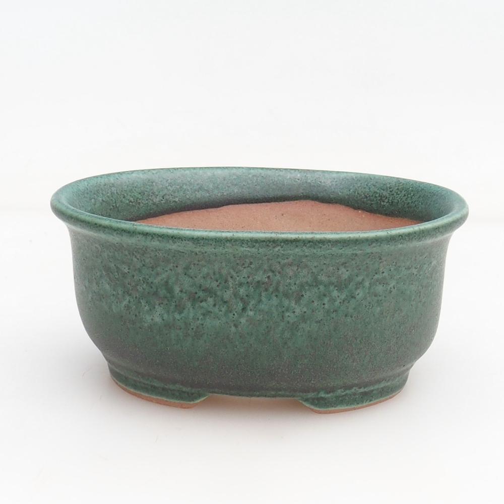 Bonsai bowl + saucer H30 - 12 x 10,5 x 5,5 cm. - green