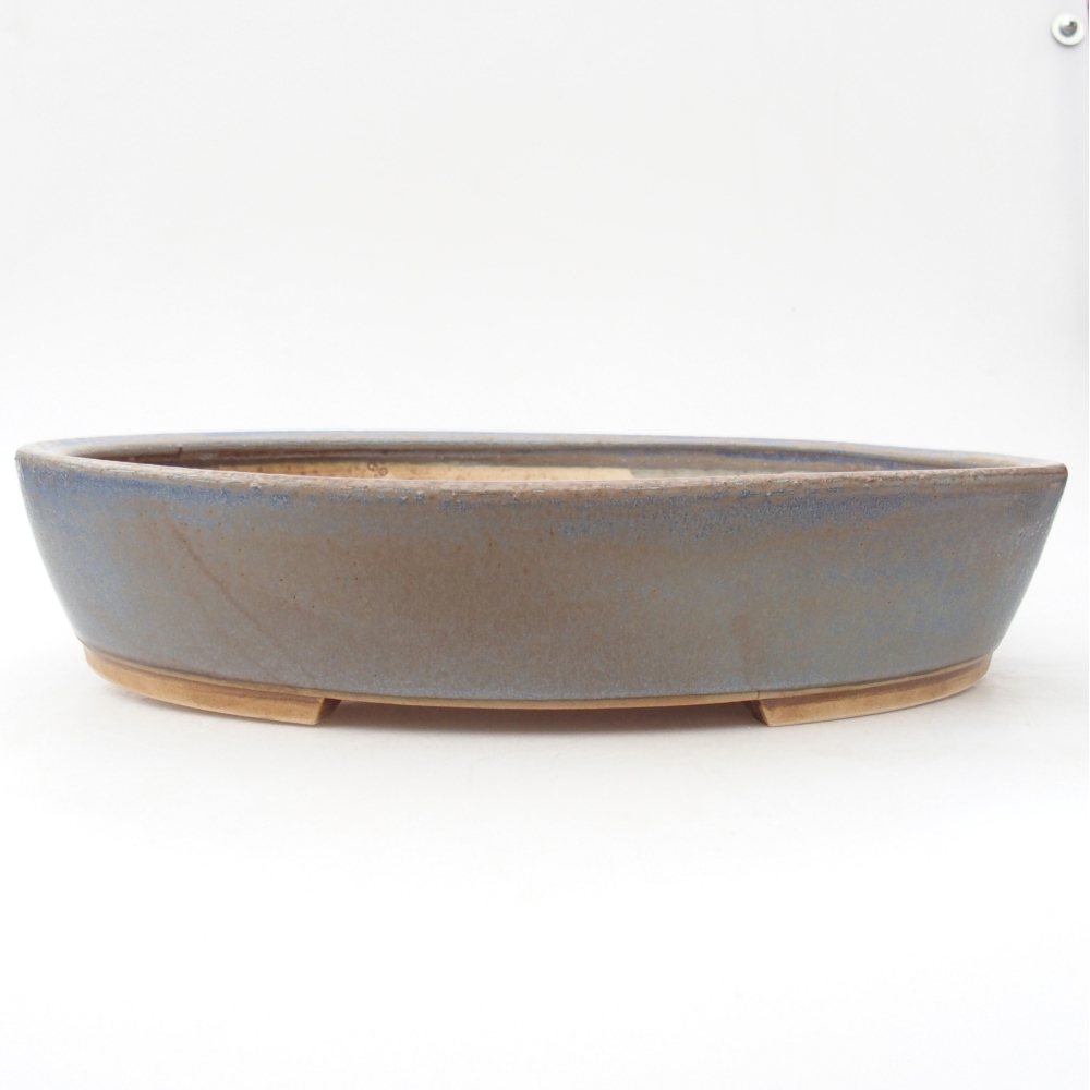 Ceramic bonsai bowl 31,5 x 27,5 x 6 cm, colour blue