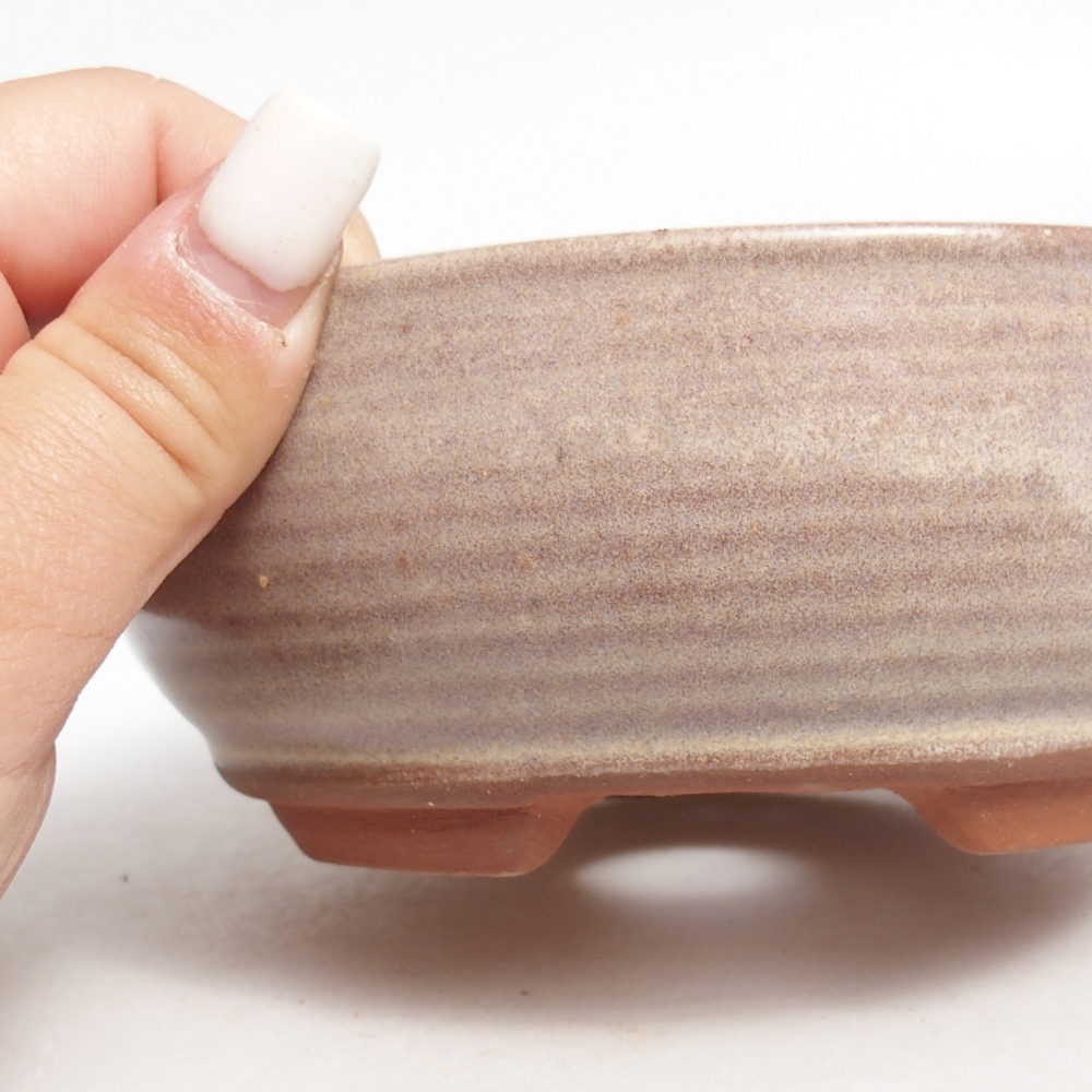 Ceramic bonsai bowl 14,5 x 14,5 x 5,5 cm, colour beige