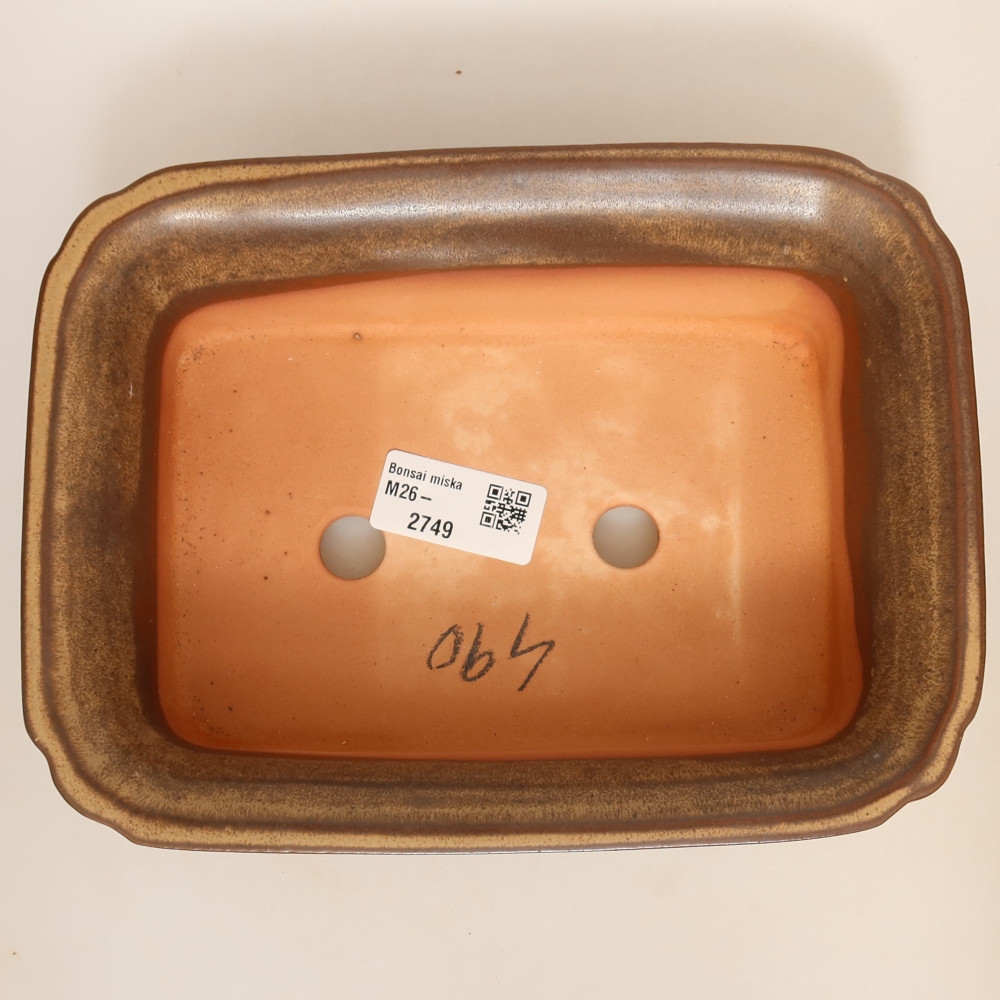 Ceramic Bowl, 20 x 15.5 x 5.5 cm, brown