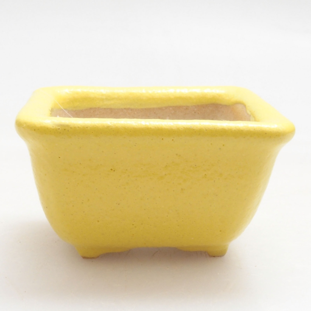 Ceramic bonsai bowl 4 x 3 x 2,5 cm, yellow