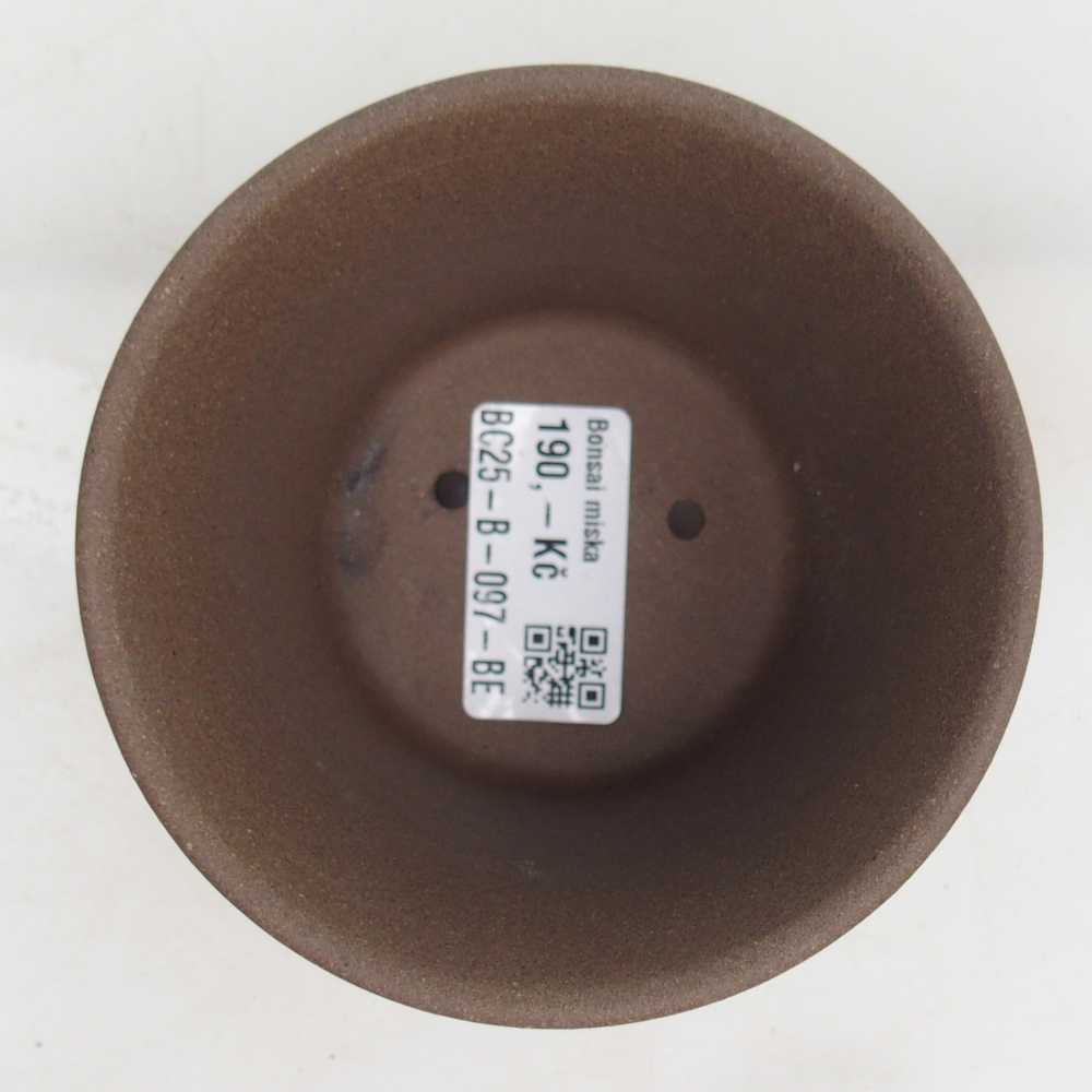 Ceramic bonsai bowl 9,5 x 9,51 x 6,5 cm, colour beige