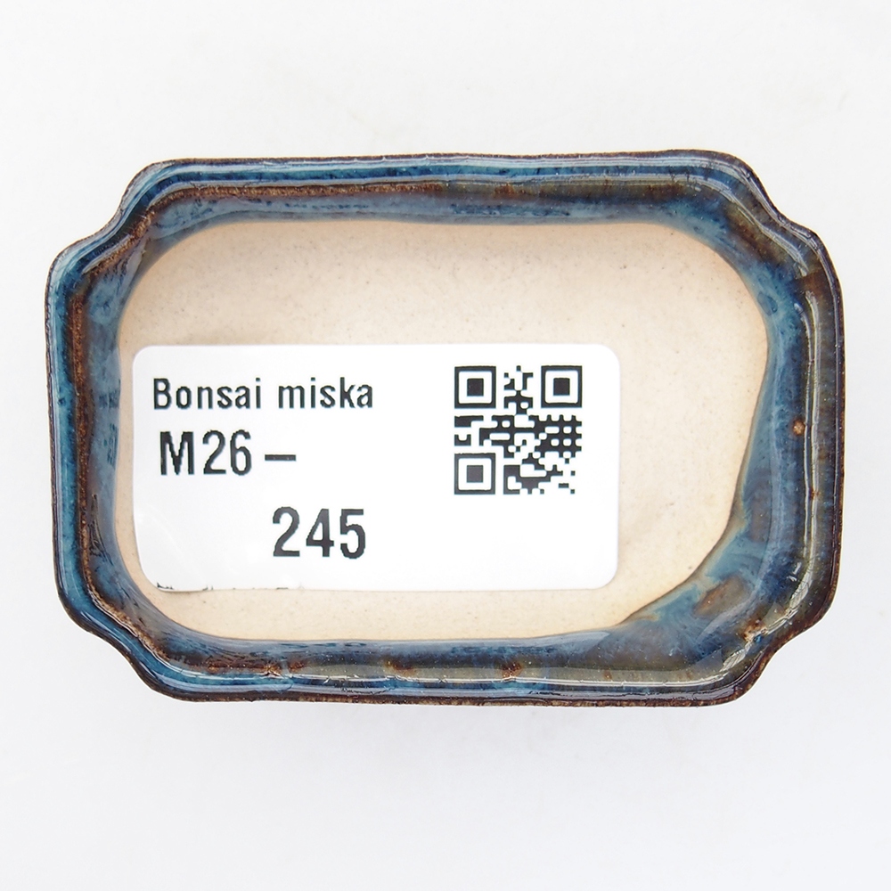 Mini bonsai bowl 6 x 4 x 1,5 cm, colour blue