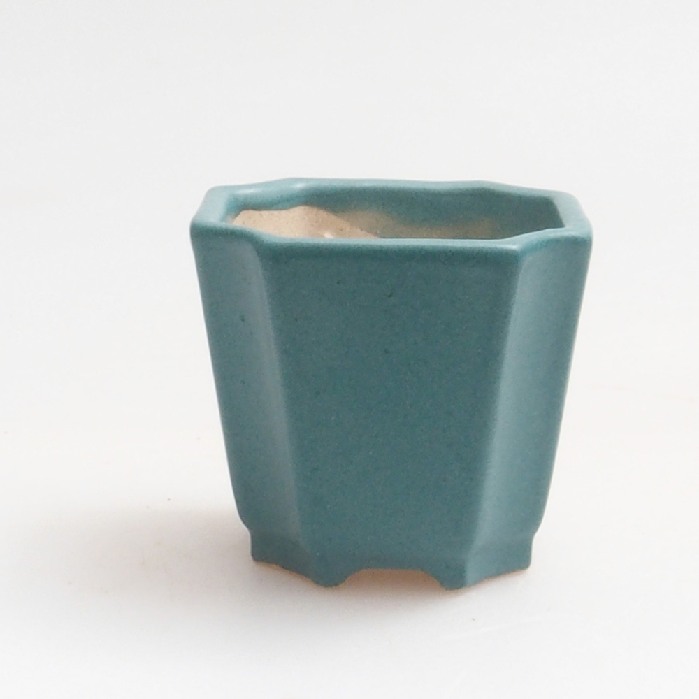 Ceramic bonsai bowl 4 x 4 x 4 cm, color blue