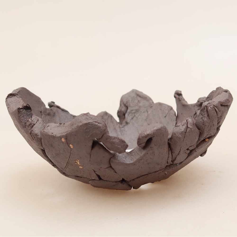 Ceramic Shell  10.5 x 9.5 x 5 cm, metallic color