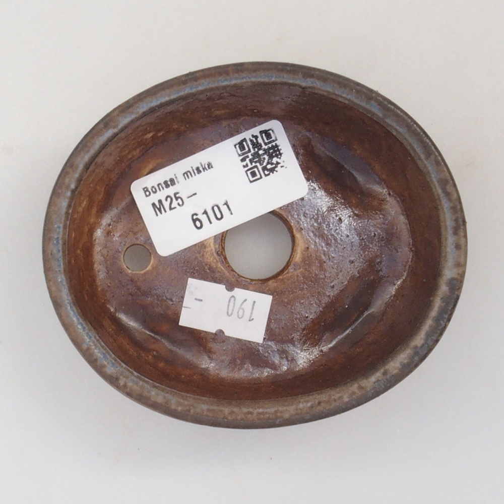 Ceramic bonsai bowl 9 x 8 x 3,5 cm, color gray