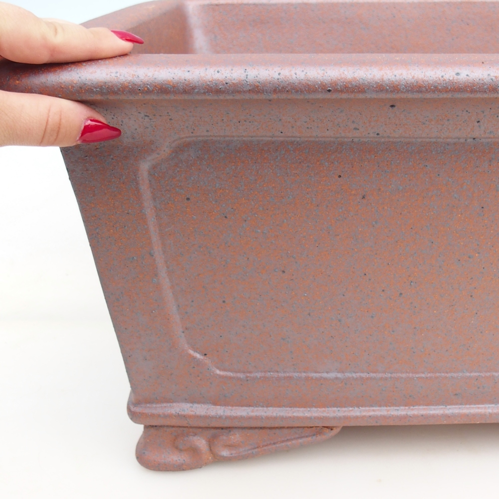 Ceramic bonsai bowl 51 x 38 x 21 cm , metal colour - PERSONAL COLLECTION ONLY or pallet transport