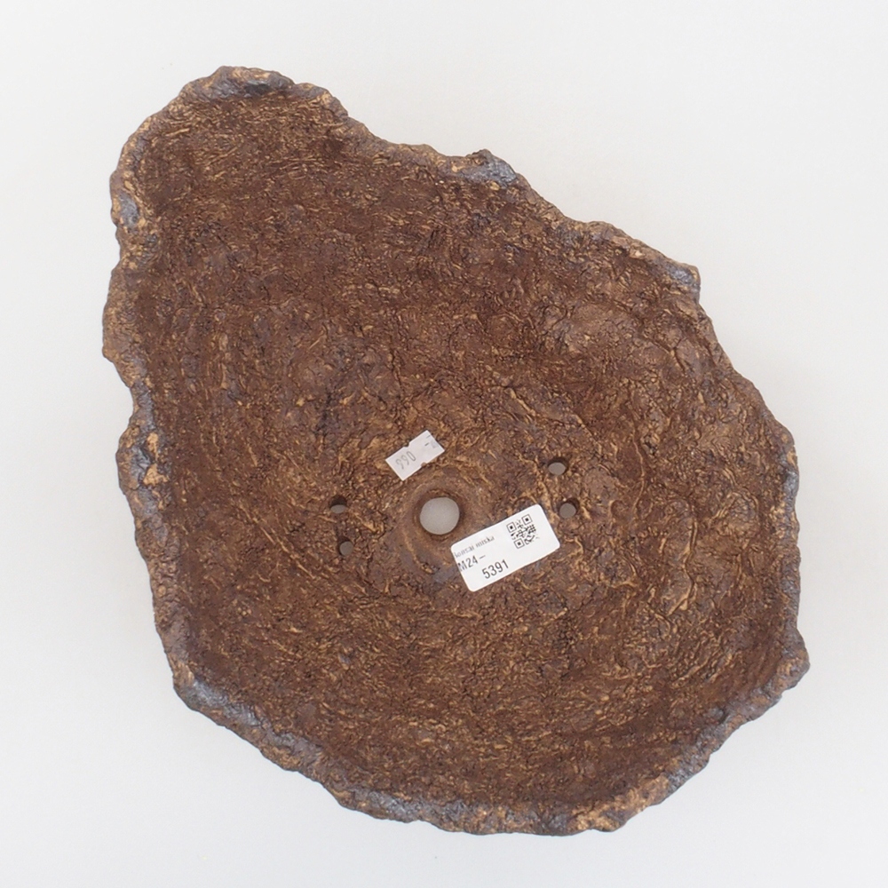 Ceramic shell 22 x 20 x 20,5 cm, brown color