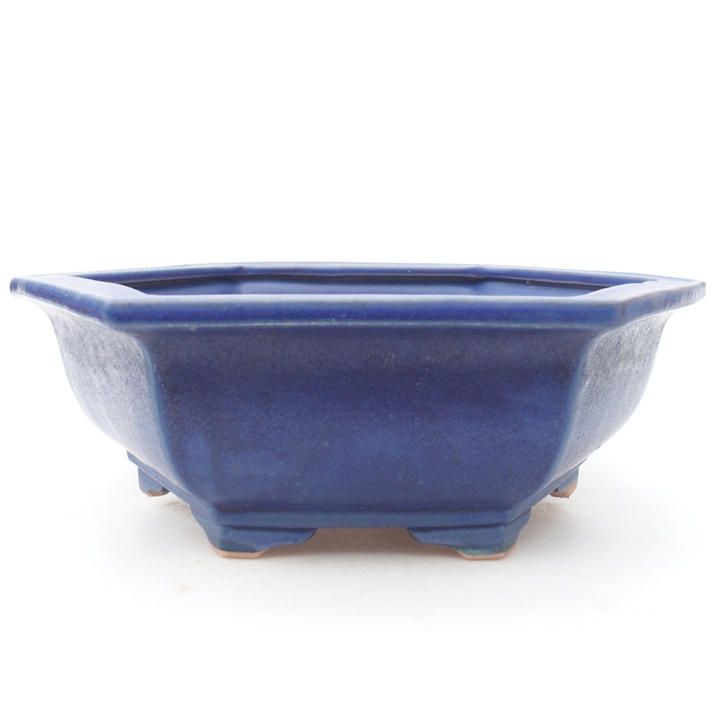 Ceramic bonsai bowl 28 x 24,5 x 9 cm, colour blue