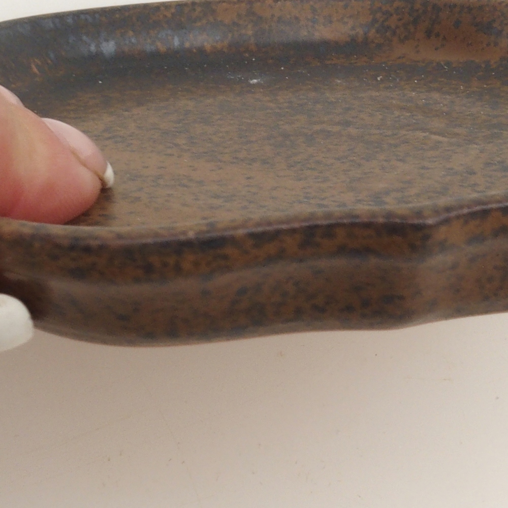 Ceramic bowl H06 - 14 x 14 x 1.5 cm - brown
