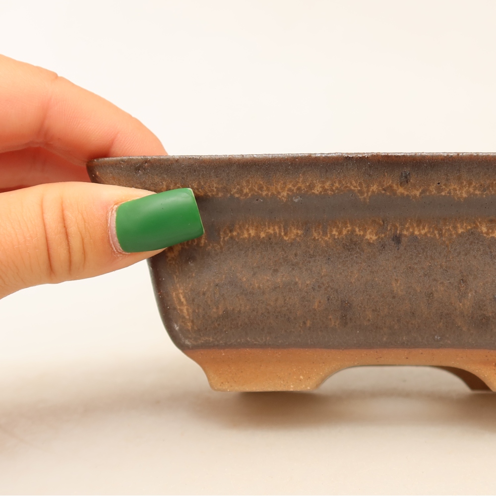 Ceramic Bowl  14.5 x 10 x 5 cm, brown