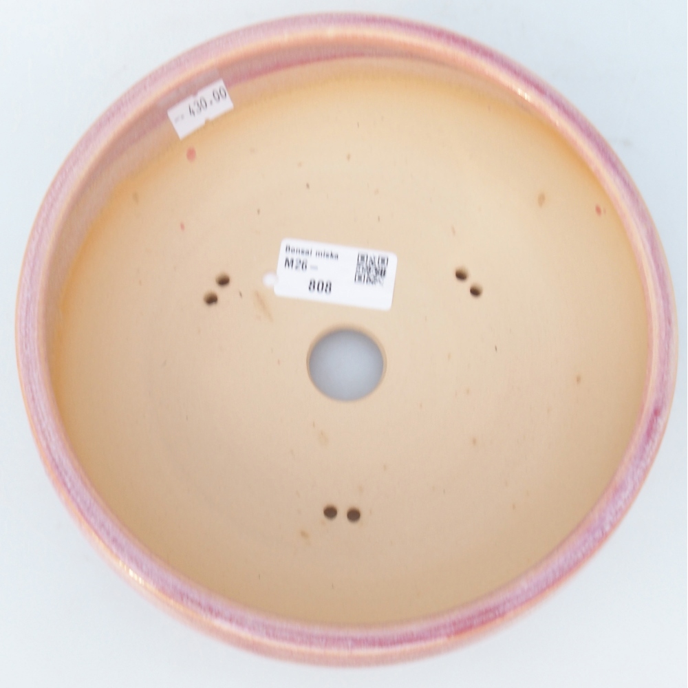 Ceramic bonsai bowl 18,5 x 18,5 x 7 cm, pink