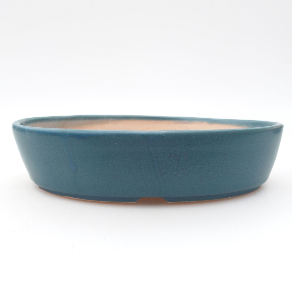 Ceramic bonsai bowl  18,5 x 13,5 x 4,5 cm, color blue