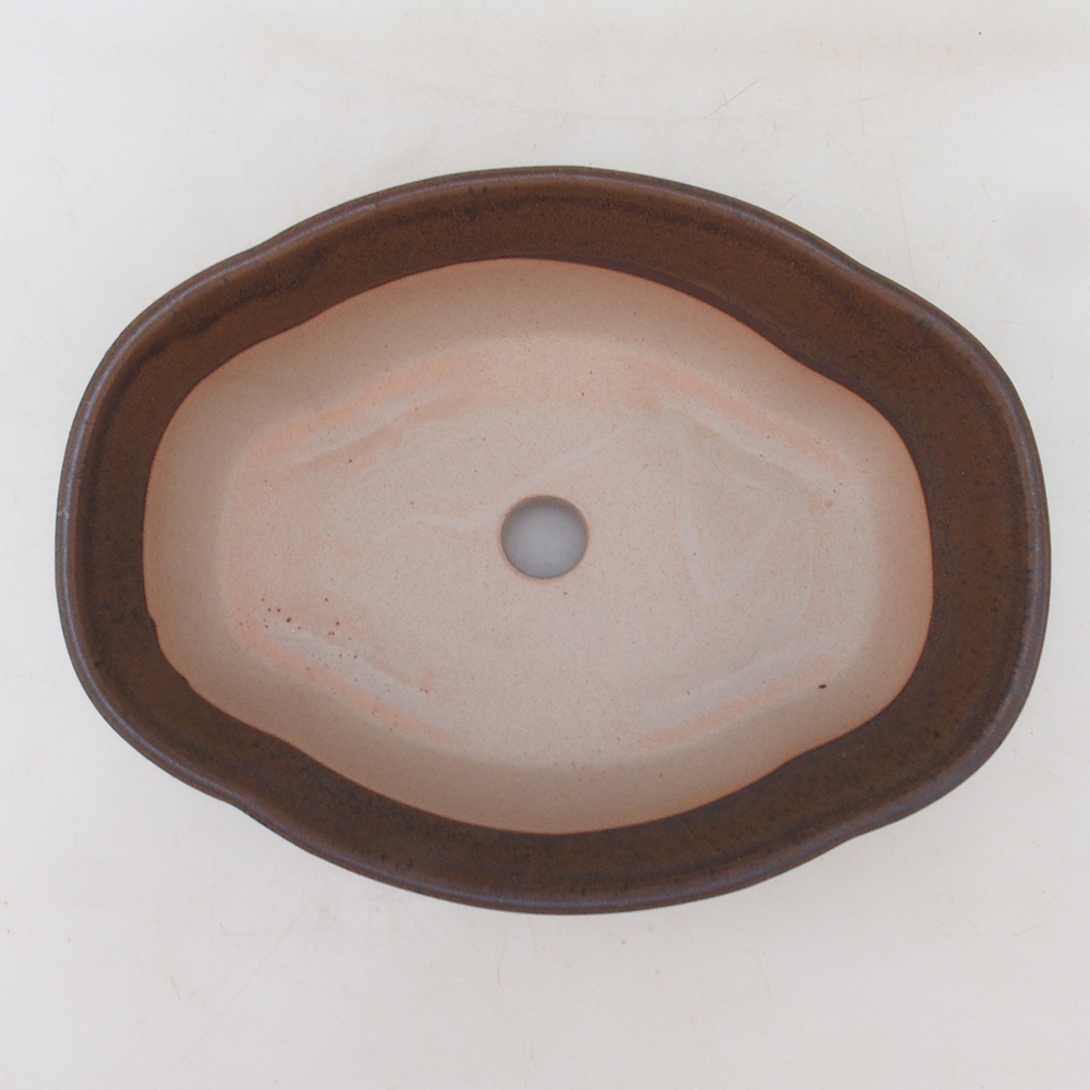 Bonsai bowl H75 - 19 x 14 x 6.5 cm. - brown