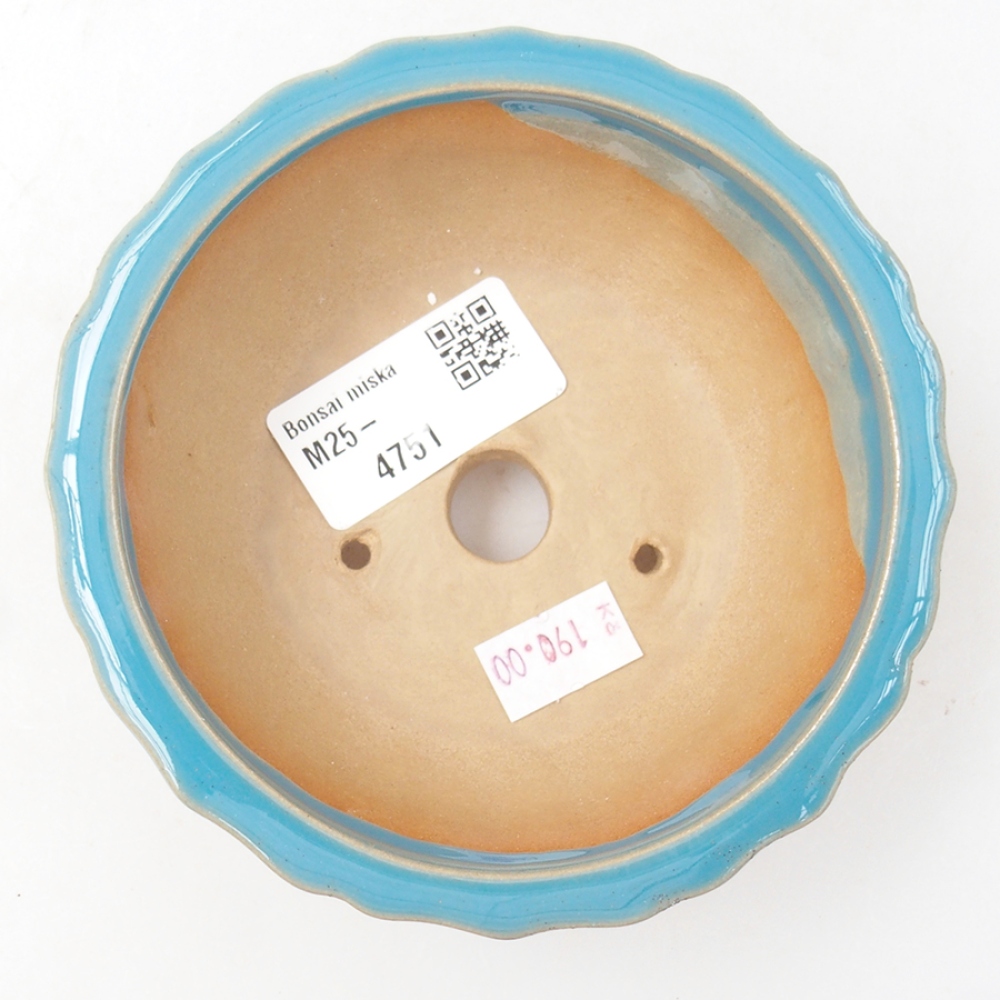 Ceramic bonsai bowl 11 x 11 x 5 cm, color blue