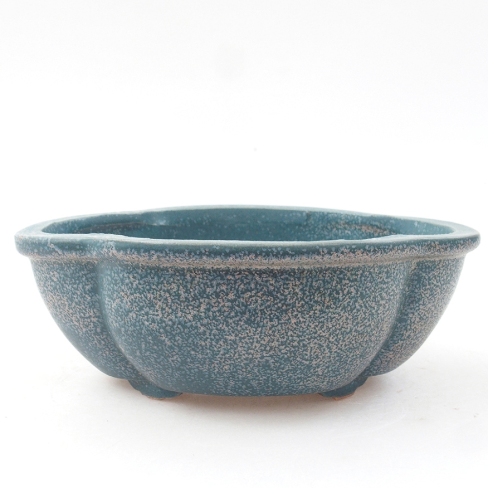 Ceramic bonsai bowl 12,5 x 10 x 4,5 cm, color blue