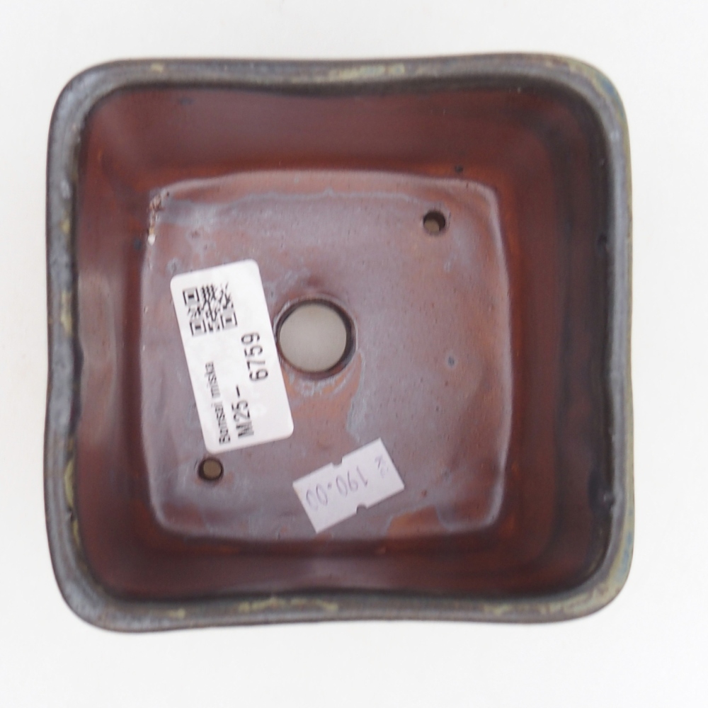 Ceramic bonsai bowl 10 x 10 x 8,5 cm, brown
