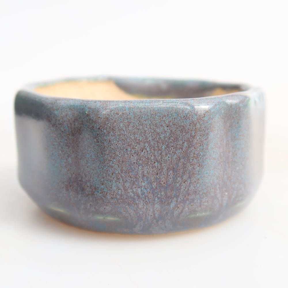 Ceramic bonsai pot, 5 x 5 x 2.5 cm, gray
