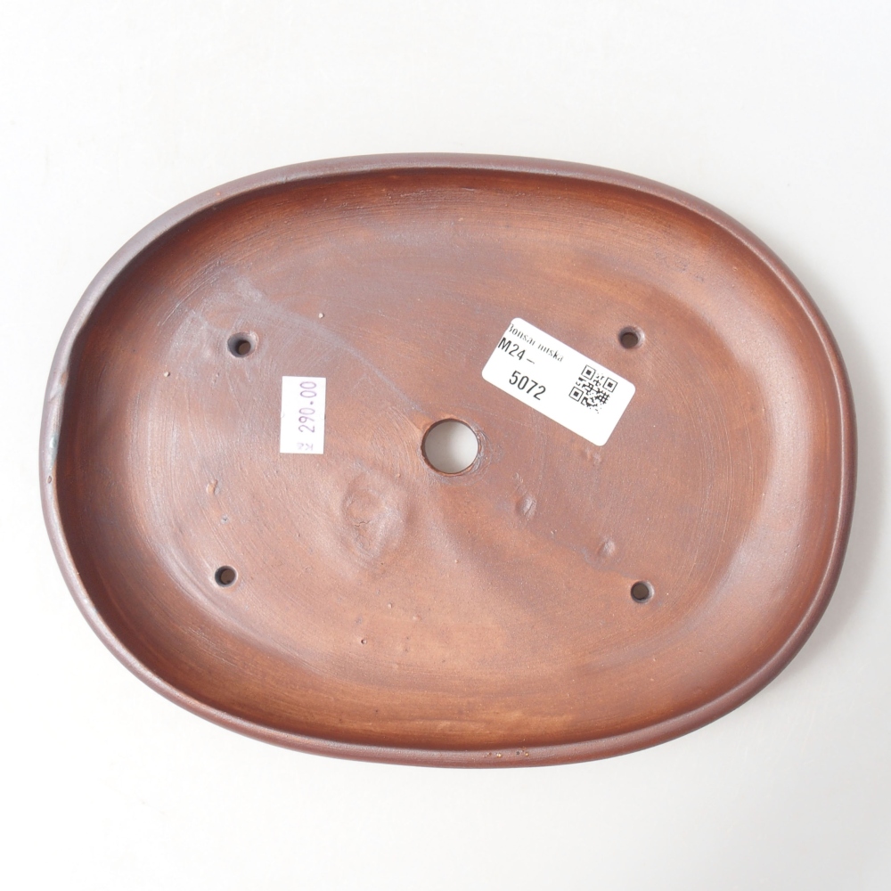 Ceramic bonsai bowl 22 x 16,5 x 3 cm, color metallic